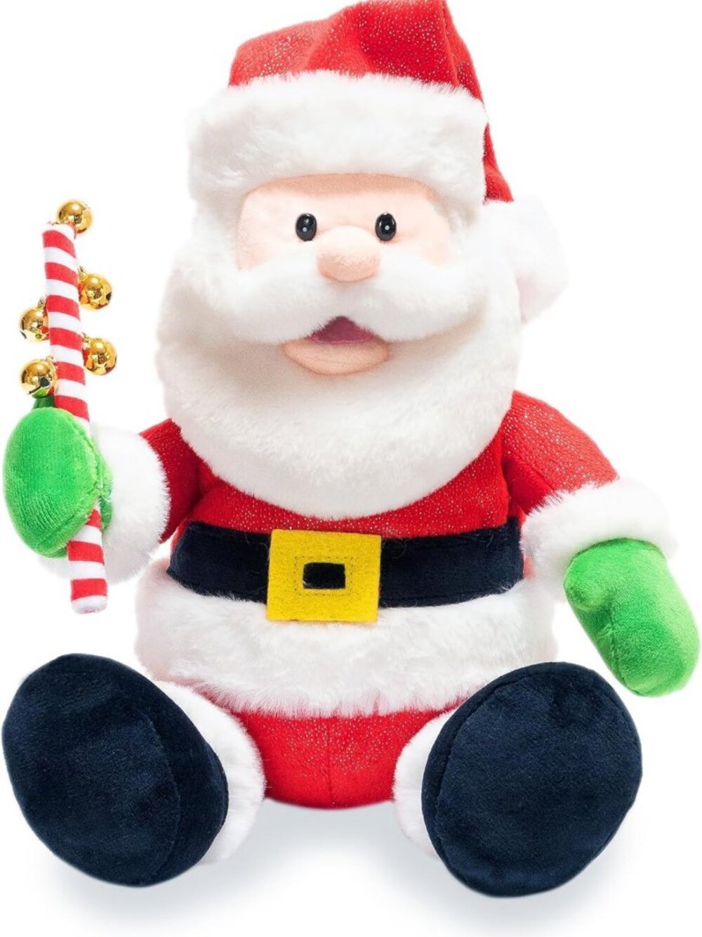 Jingling Santa Plush Toy | Singing Christmas Decor | Shakes Bells & Sings Jingle